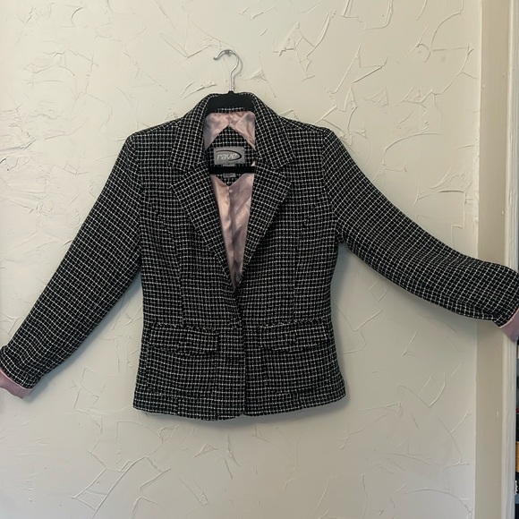 B & W Tweed-Style Jacket by Rave, Sz M - Picture 3 of 16